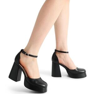 DREAM PAIRS Women's Chunky Platform Heels